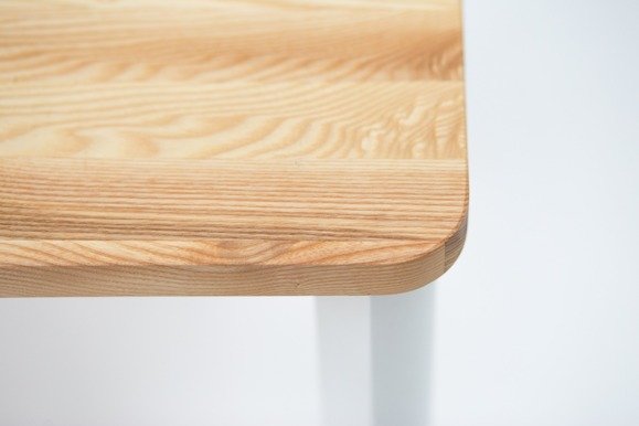 Ragaba TRIVENTI Ashwood Dining Table 120x80cm - White Round Legs Vatertagsangebot