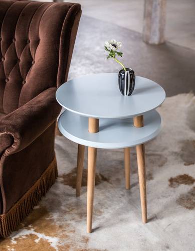 Ragaba UFO Side Table diam. 45cm x H 61cm - Light grey