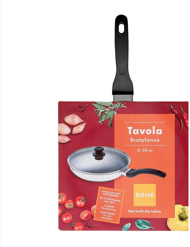 Rohe Germany Schmorpfanne Tavola, 24 cm mit Güteglasdeckel Bestseller