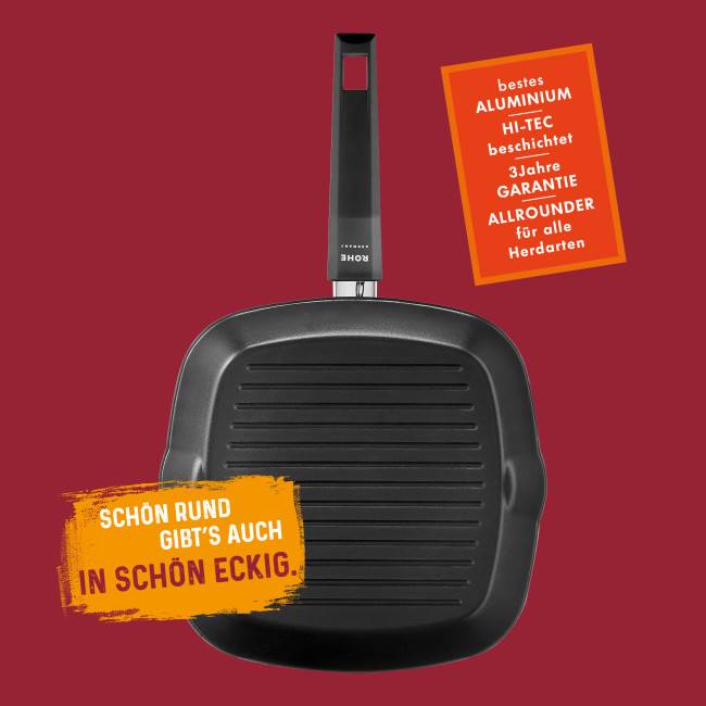 Rohe Germany Grillpfanne Henry, 28 x 28 cm Riesige Ersparnisse