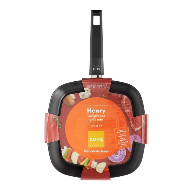 Rohe Germany Grillpfanne Henry, 28 x 28 cm Riesige Ersparnisse