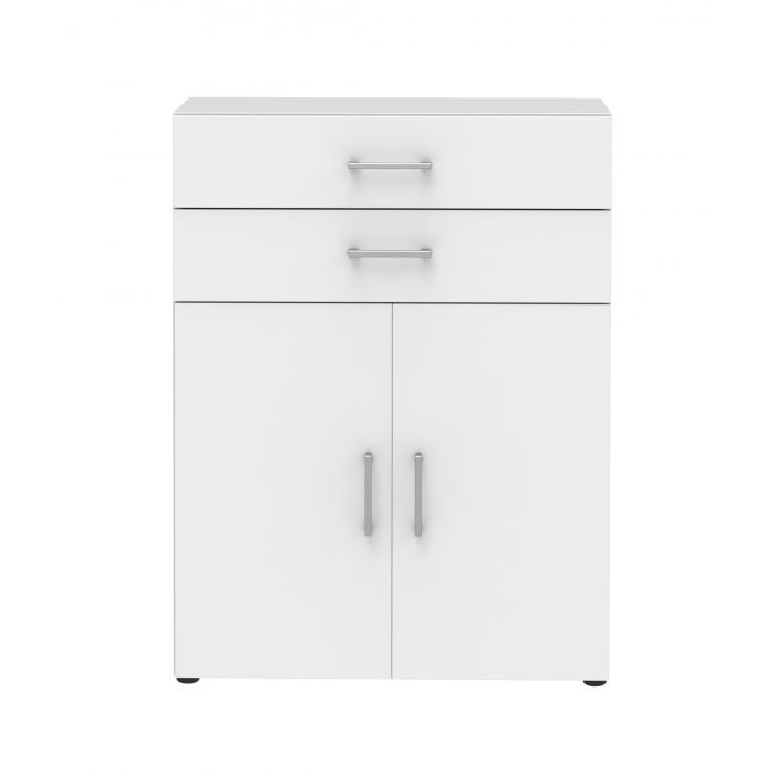 Röhr Bush Highboard in Weiß mit 2 Türen und 2 Schubkästen für 3 Ordnerhöhen Neueste Mode