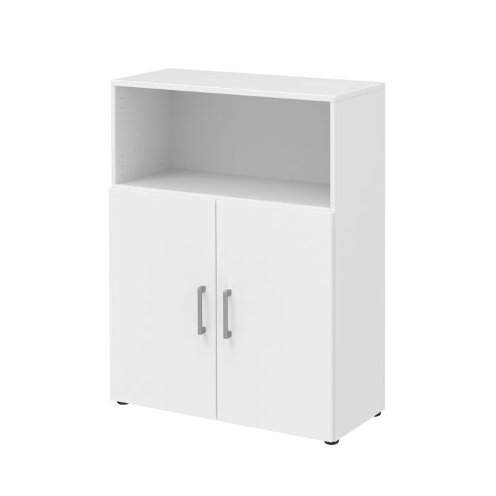 Röhr Bush Highboard in Weiß mit 2 Türen und 2 Schubkästen für 3 Ordnerhöhen Neueste Mode