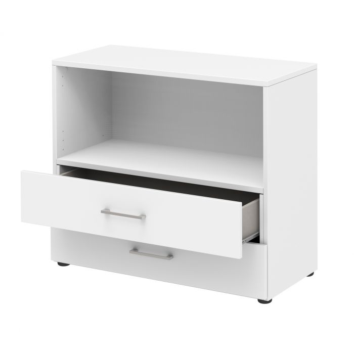 Röhr Bush Regal/Sideboard in Weiß mit Max. 2 Fächer in Ordnerhöhen Blitzangebot