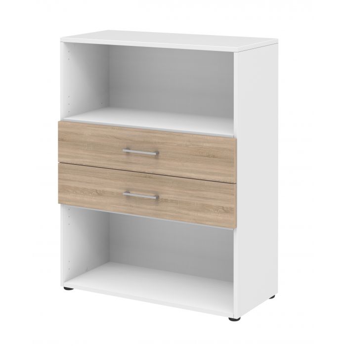 Röhr Bush Regal/TV Sideboard in Sonoma Eiche Nachbildung mit max. 3 Fächer in Ordnerhöhe