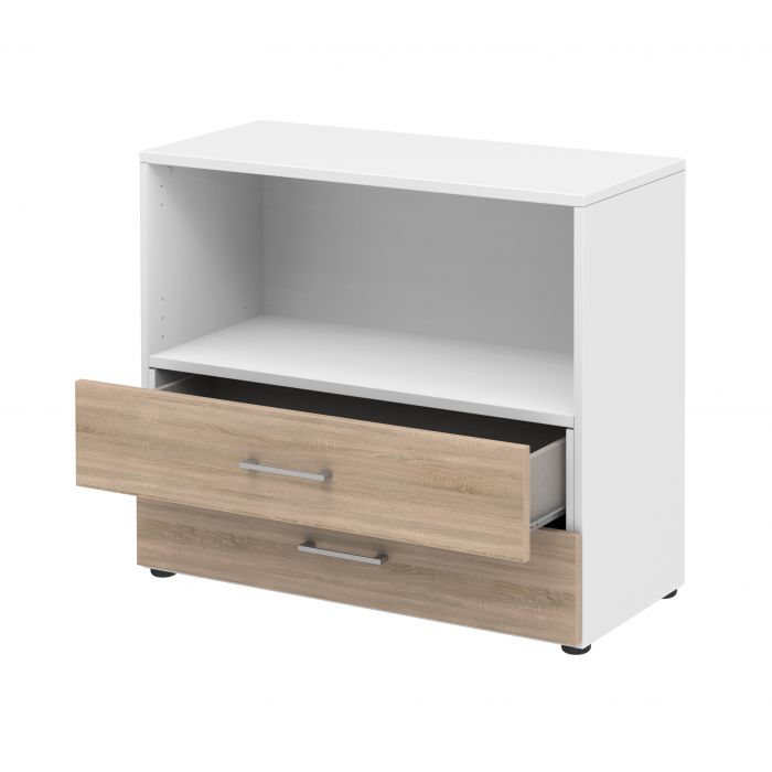 Röhr Bush Regal/Sideboard in Sonoma Eiche Nachbildung mit max. 2 Fächer in Ordnerhöhen Bis zu 50% Rabatt