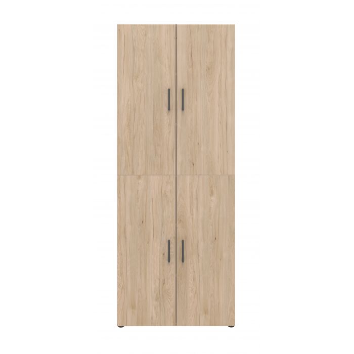 Röhr Bush Schrank in Anthrazit und Hickory Nachbildung mit 4 Türen und 6 Ordnerhöhen 50% Rabatt mit kostenlosem Versand