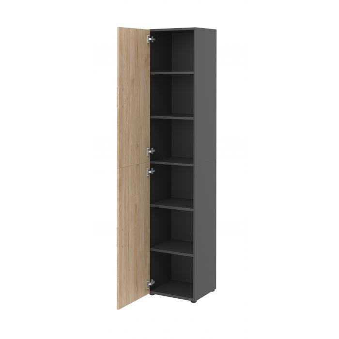 Röhr Bush Schrank in Anthrazit und Hickory Nachbildung mit 2 Türen Kostenloser Versand international