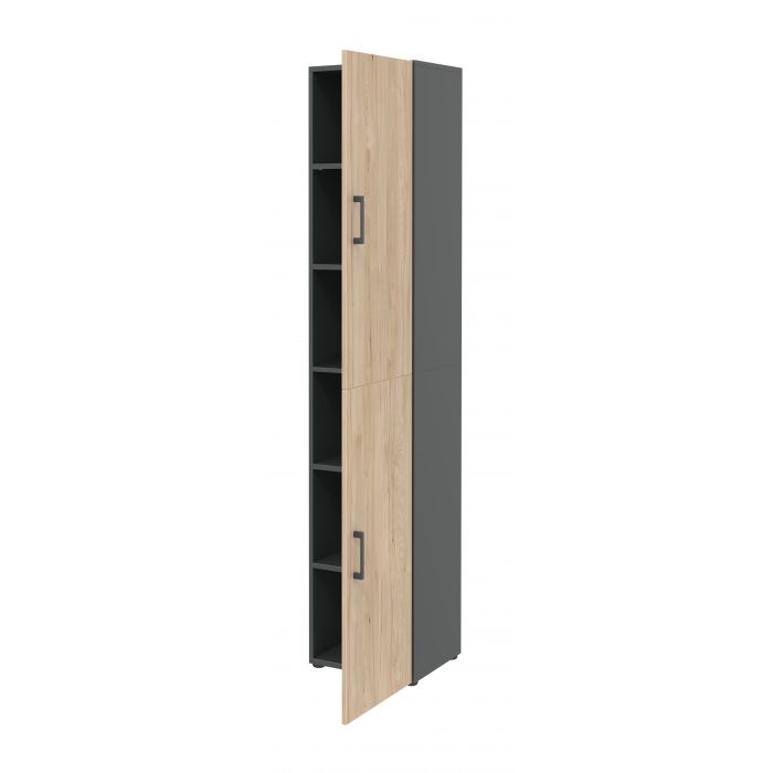Röhr Bush Schrank in Anthrazit und Hickory Nachbildung mit 2 Türen Kostenloser Versand international