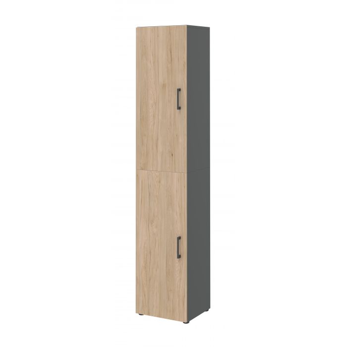 Röhr Bush Schrank in Anthrazit und Hickory Nachbildung mit 2 Türen Kostenloser Versand international