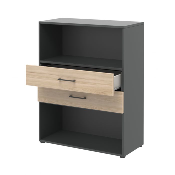 Röhr Bush Regal/TV Sideboard in Hickory Nachbildung mit max. 3 Fächer in Ordnerhöhe Speichern exportieren
