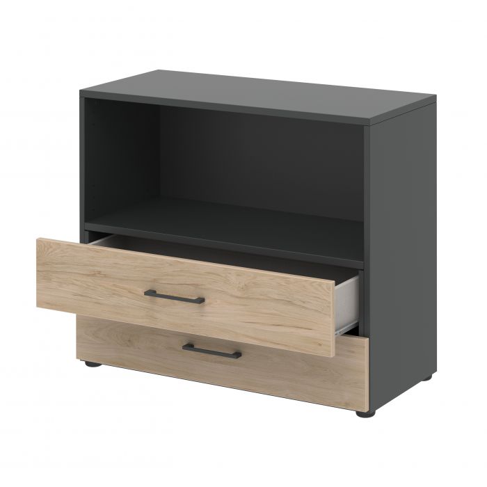 Röhr Bush Regal/Sideboard in Hickory Nachbildung mit max. 2 Fächer in Ordnerhöhen zollfrei