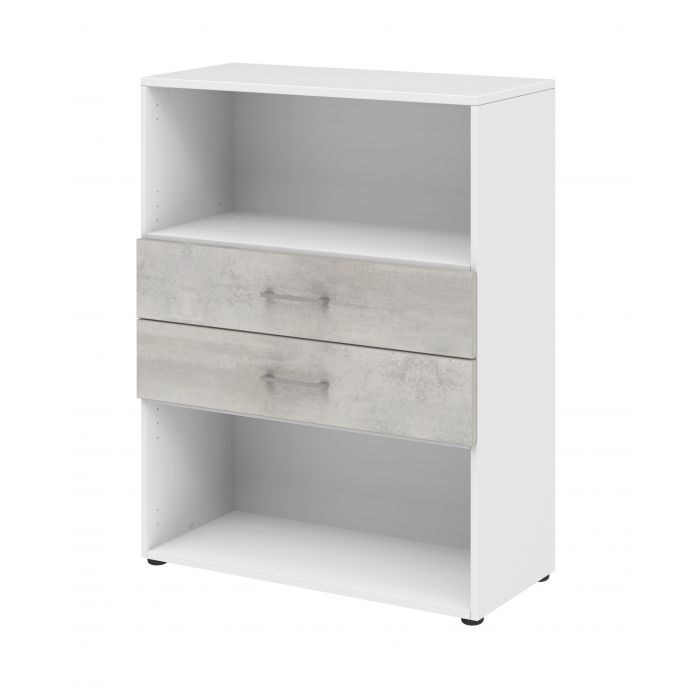 Röhr Bush Regal/TV Sideboard in Beton Nachbildung mit max. 3 Fächer in Ordnerhöhe