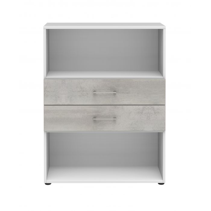 Röhr Bush Regal/TV Sideboard in Beton Nachbildung mit max. 3 Fächer in Ordnerhöhe Kostenloser Versand