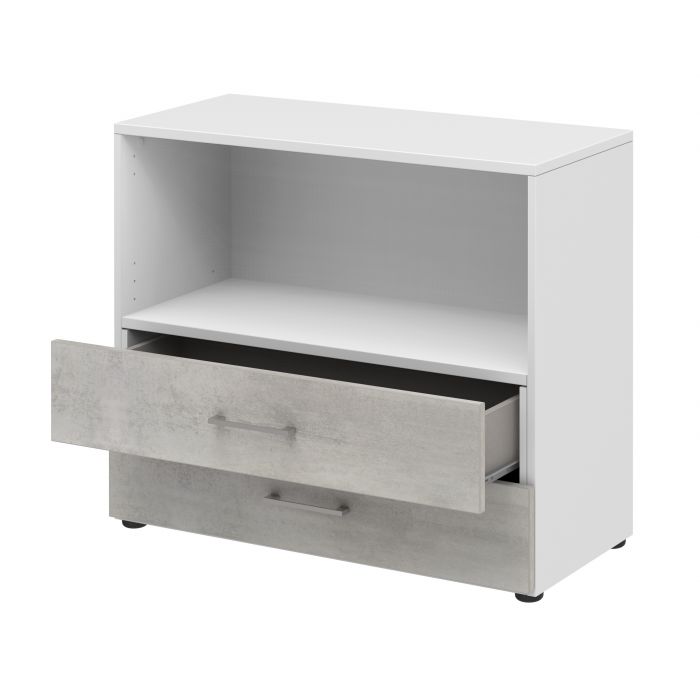 Röhr Bush Regal/Sideboard in Beton Nachbildung mit max. 2 Fächer in Ordnerhöhen Fabrikpreis
