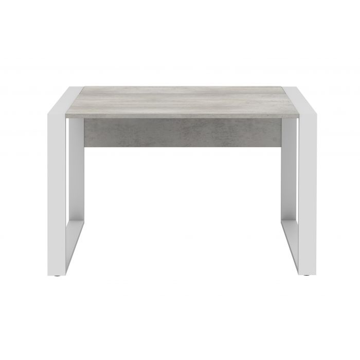 Röhr Bush Schreibtisch in Beton Nachbildung mit Kufenfußgestell und integriertem Kabelmanagement Flash Sale