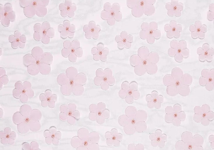 Schöner Leben Tischläufer Tischband Tüll mit 3D Blüten rosa 0,26x5m Neueste Mode