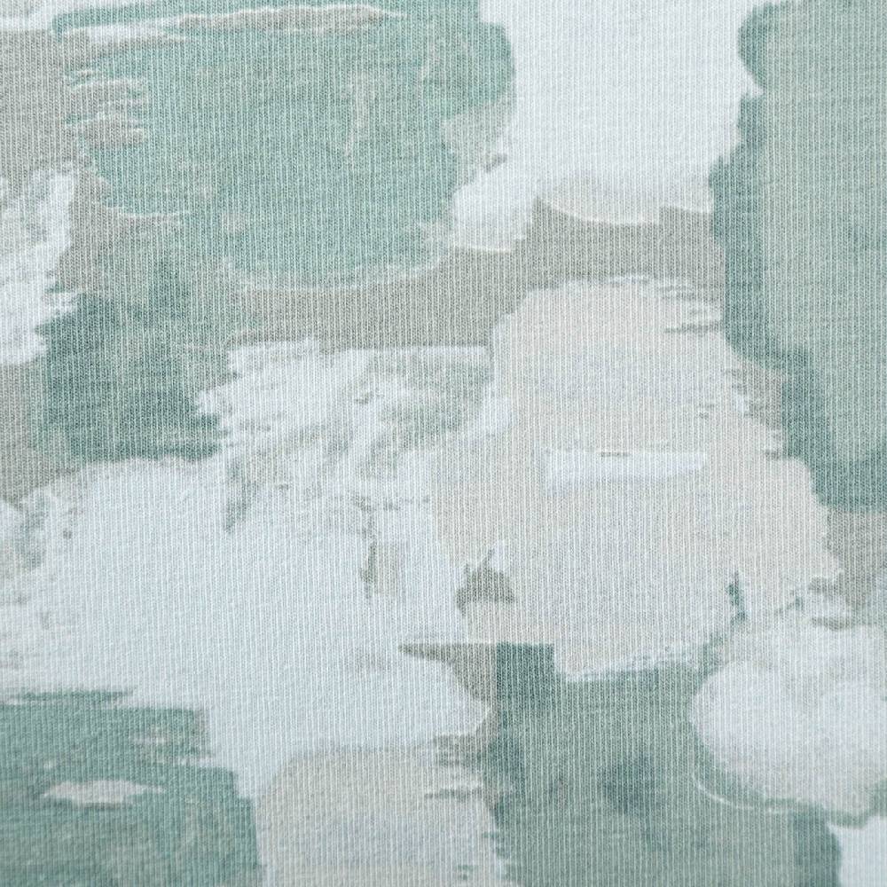 Schöner Leben Jersey Stoff Bio Organic Abstract Painting Pinselstriche grün grau 1,45m Breite Saisonale Angebote