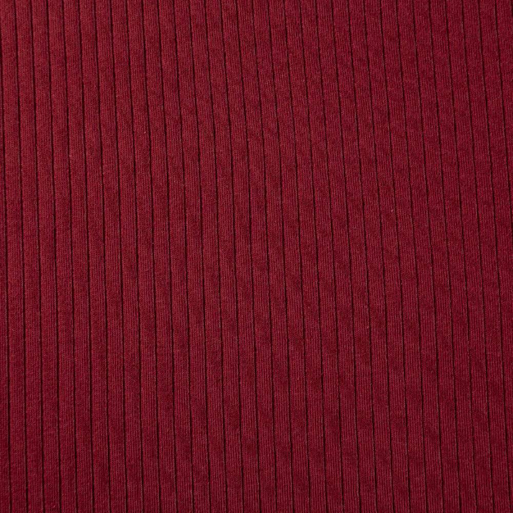 Schöner Leben Interlock Jersey Mandy gerippt einfarbig bordeaux rot 1,40m Breite Sonderangebote