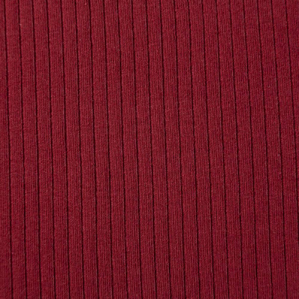 Schöner Leben Interlock Jersey Mandy gerippt einfarbig bordeaux rot 1,40m Breite Sonderangebote