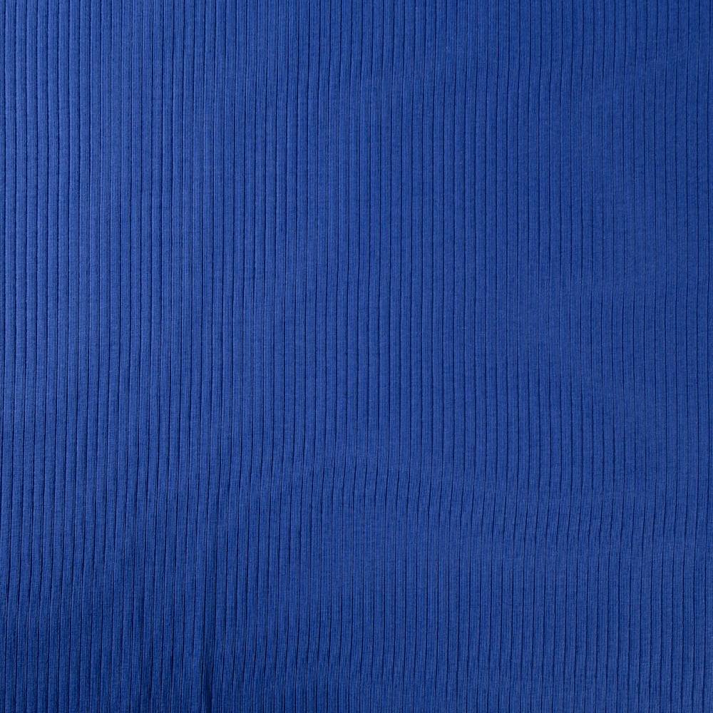Schöner Leben Interlock Jersey Mandy gerippt einfarbig royal blau 1,40m Breite VIP-Rabatte