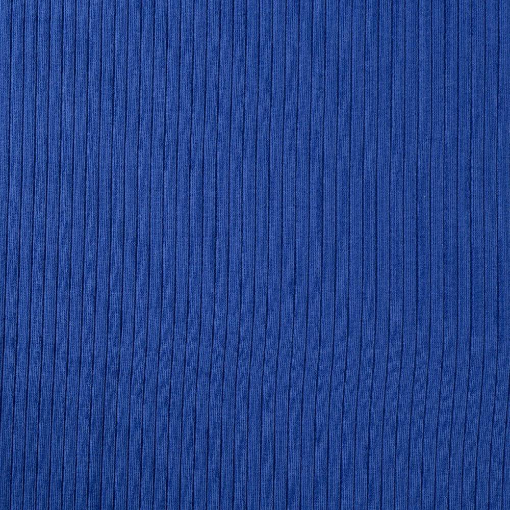 Schöner Leben Interlock Jersey Mandy gerippt einfarbig royal blau 1,40m Breite VIP-Rabatte