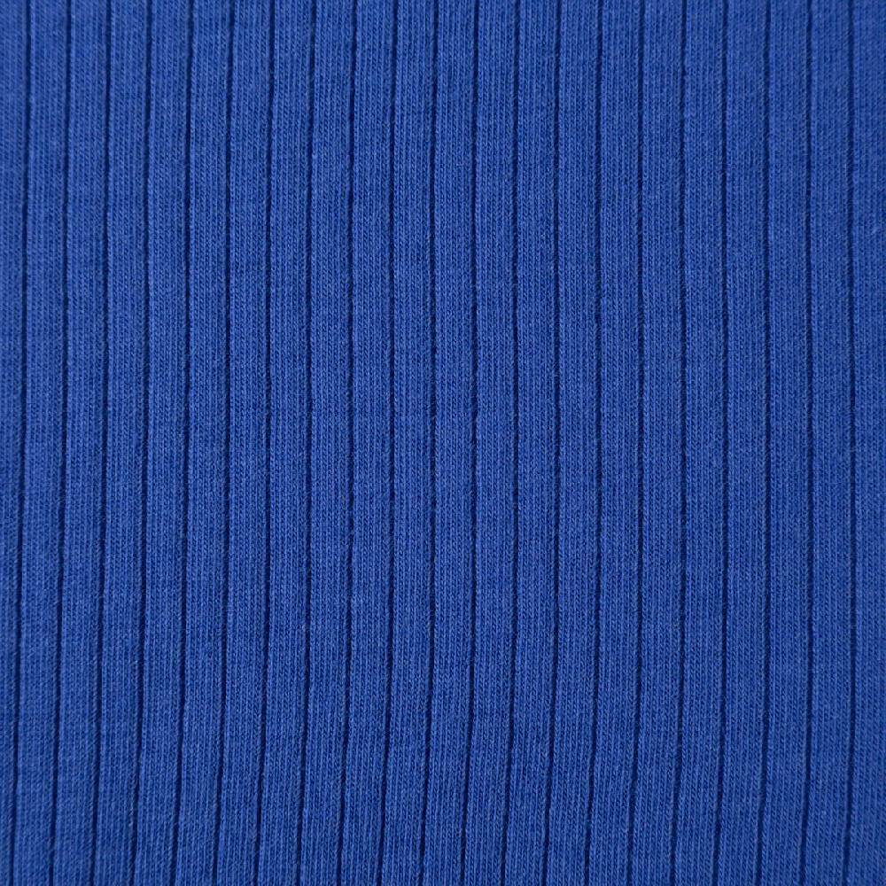 Schöner Leben Interlock Jersey Mandy gerippt einfarbig royal blau 1,40m Breite VIP-Rabatte