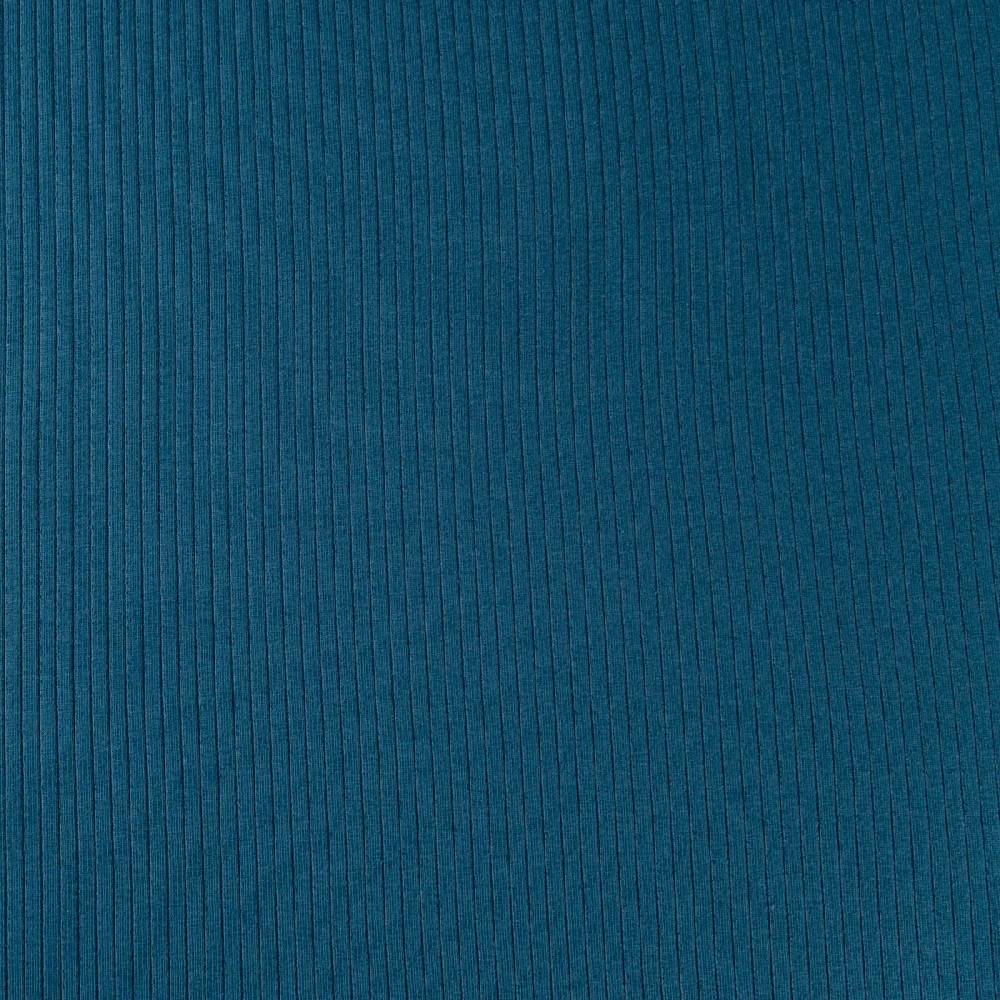 Schöner Leben Interlock Jersey Mandy gerippt einfarbig petrol 1,40m Breite Super Sparpreis