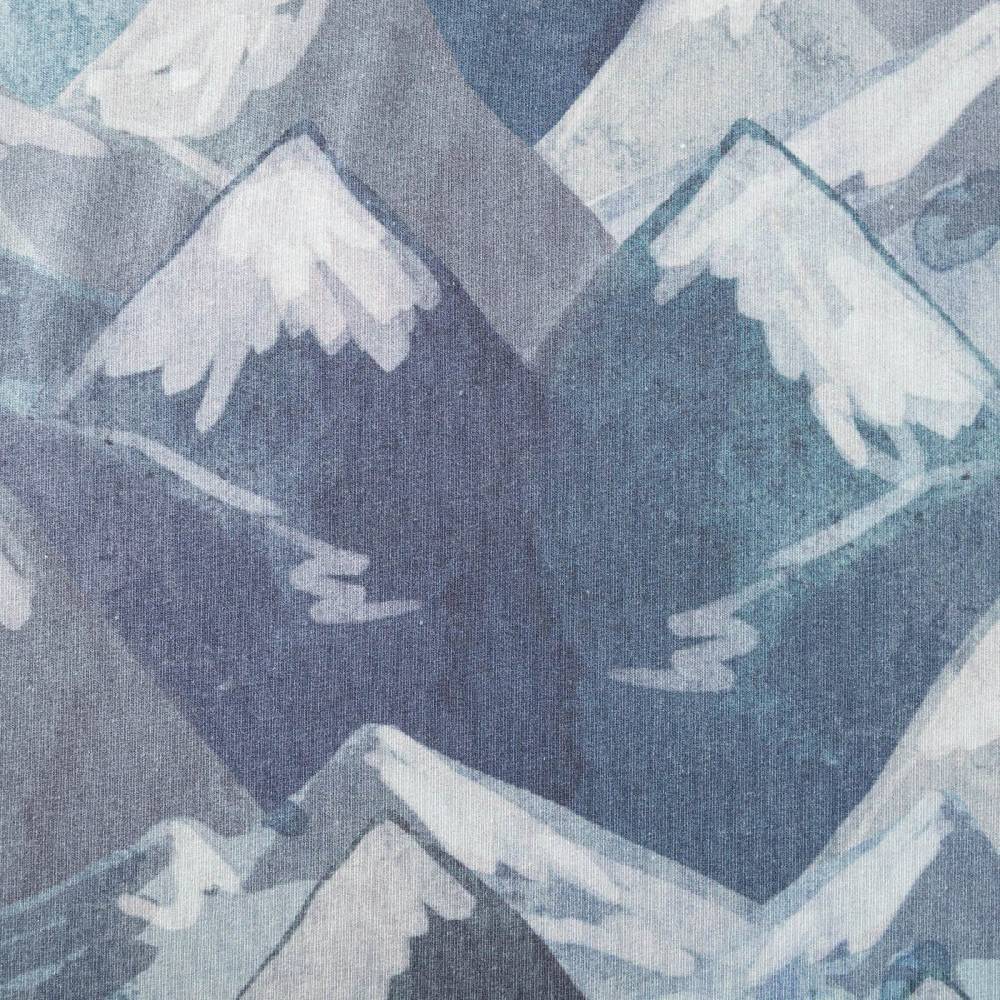Schöner Leben Sweatstoff aus Baumwolle Digital Mountains blau 1,48m Breite Bis zu 55% Rabatt