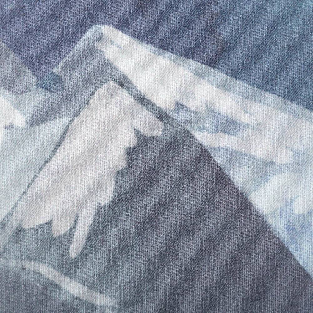 Schöner Leben Sweatstoff aus Baumwolle Digital Mountains blau 1,48m Breite Bis zu 55% Rabatt