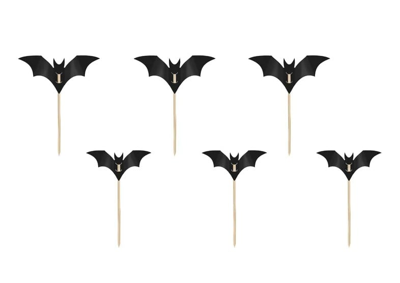 Schöner Leben Cupcake Stecker 6er Pack Bats Fledermäuse schwarz Begrenzt auf 3 Tage