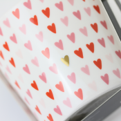 Schöner Leben Tasse mit Goldveredelung Herzchen rot rosa gold 420ml von Grafik Werkstatt Outlet