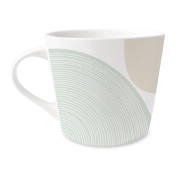 Schöner Leben Tasse mit Goldveredelung Guten Morgen weiß grün gold 420ml von Grafik Werkstatt Auslauf