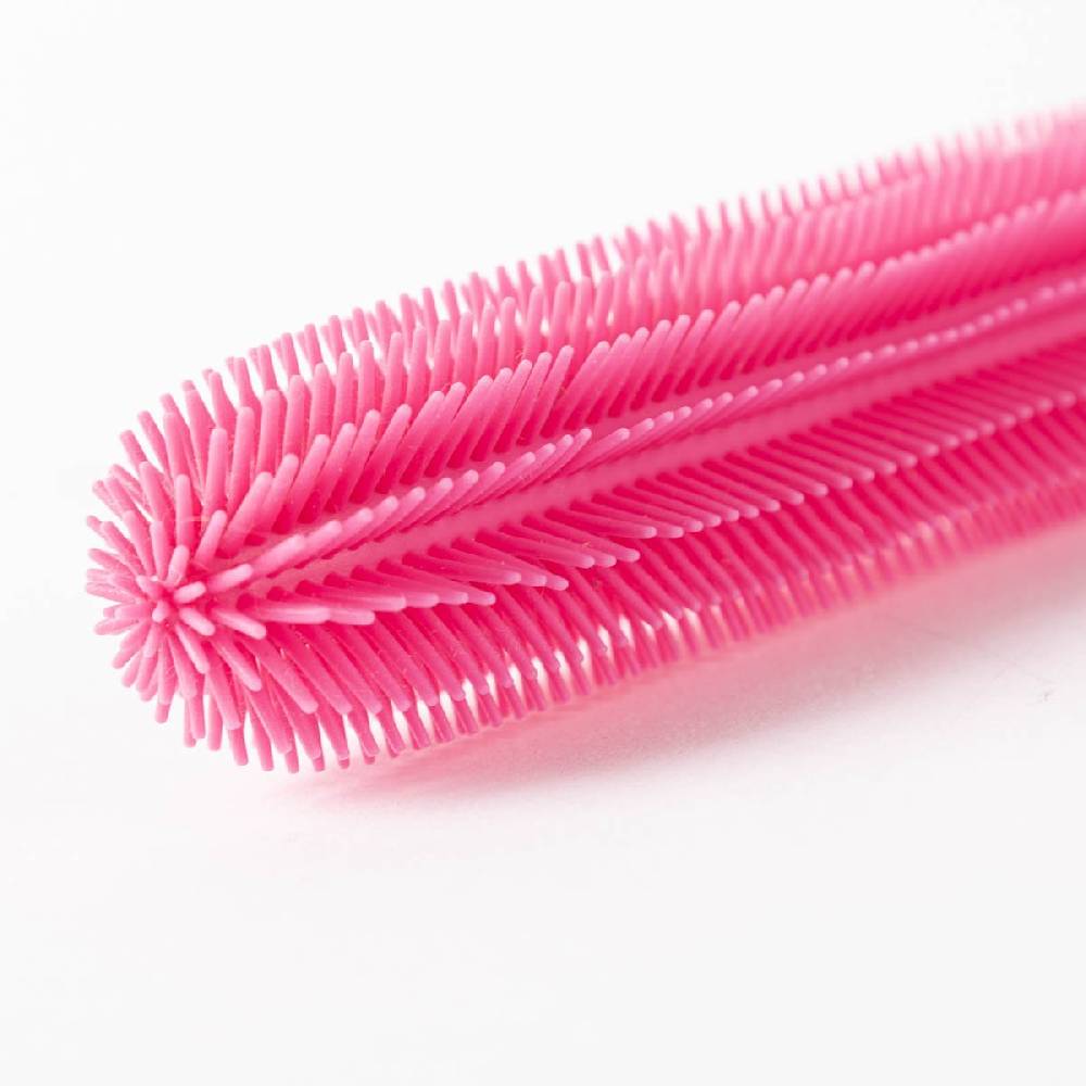 Schöner Leben Kochblume Silikon Flaschenbürste Spülbürste Slim 45cm pink im Angebot