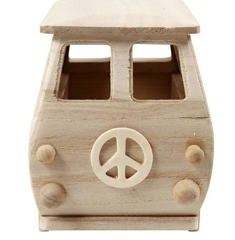 Schöner Leben Minibus aus Holz 17x10x13cm von Creativ Company Cyber Monday