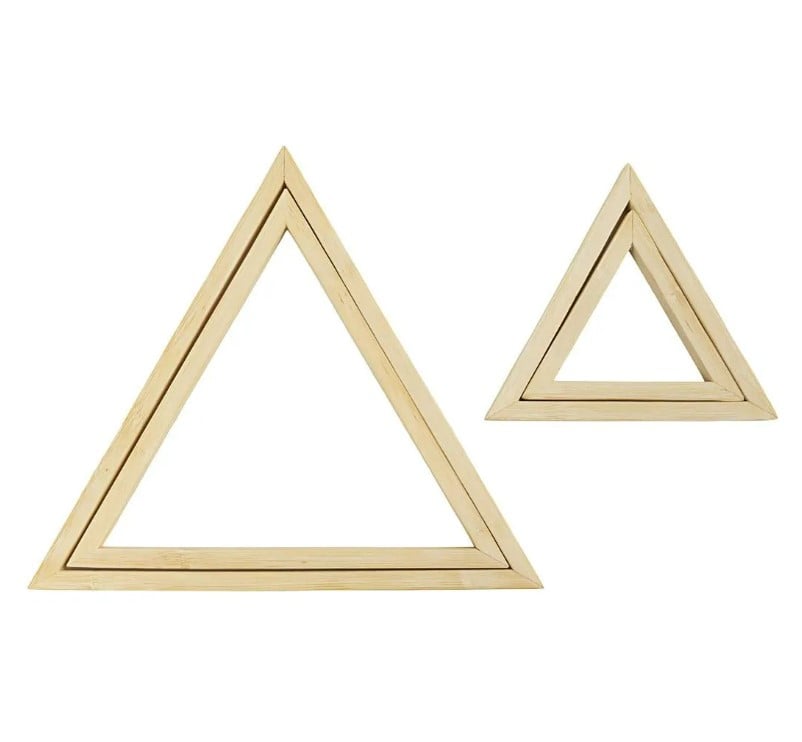Schöner Leben Rahmen Dreiecke aus Holz im 2er Set von Creativ Company