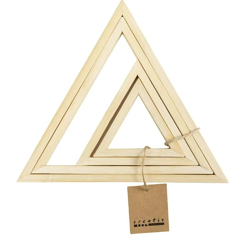 Schöner Leben Rahmen Dreiecke aus Holz im 2er Set von Creativ Company Vatertagsangebot