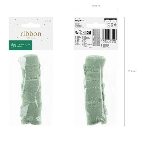 Schöner Leben Chiffonband pistaziengrün 4x500cm im 3er Pack Online Outlet