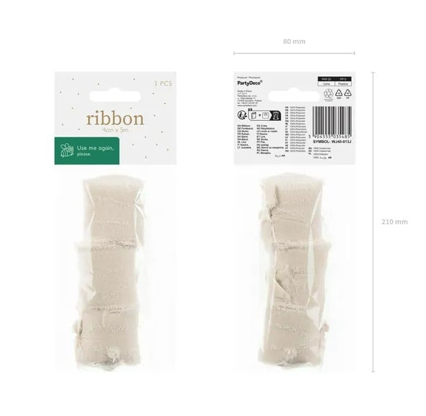 Schöner Leben Chiffonband hellbeige 4x500cm im 3er Pack Zeitlich begrenztes Angebot