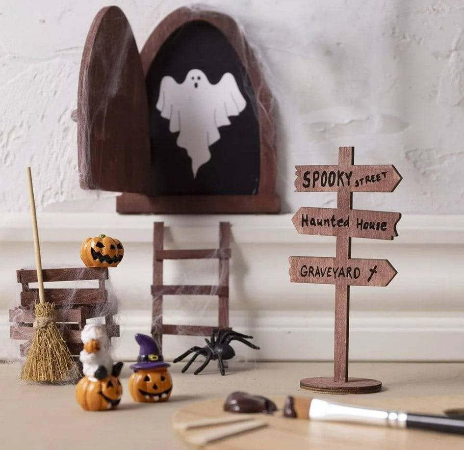 Schöner Leben Schild mit Sockel aus Holz Miniaturschild Wegeweiser zum selbst gestalten 8x12cm Blitzangebot