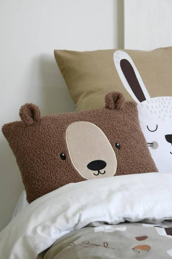 Schöner Leben Kuschelkissen Kinderkissen Bär Teddy hellbraun 40x40cm Bis zu 65% Rabatt