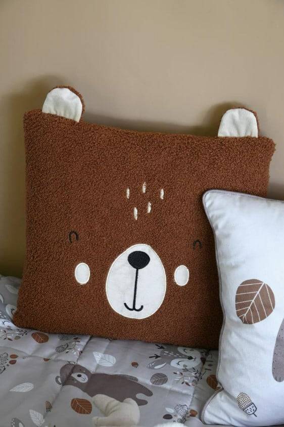 Schöner Leben Kuschelkissen Kinderkissen Bär Teddy braun 40x40cm Nur für heute
