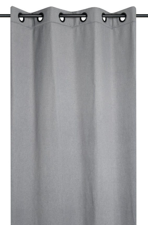 Schöner Leben Thermovorhang Morey mit Ösen uni hellgrau 140x260cm Sonderangebot der Fabrik