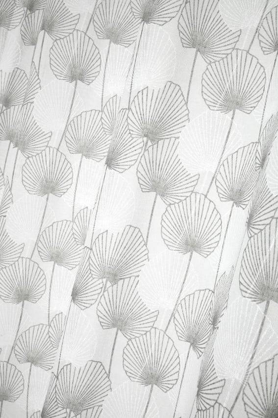 Schöner Leben Ösenvorhang mit Ginkgoblättern weiß taupe 140x260cm Discount Store für neue Produkte