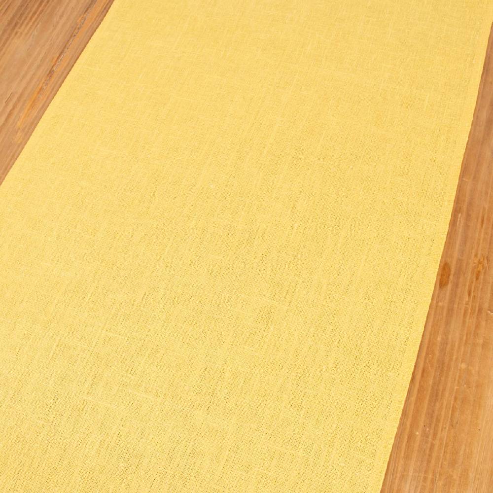 Schöner Leben Leinentischläufer Tischläufer Erik 1-lagig 47x150cm gelb Blitzverkäufe