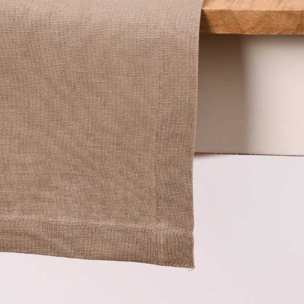 Schöner Leben Magma Tischläufer Leinen LION einfarbig taupe 40x145cm Fabrikpreis