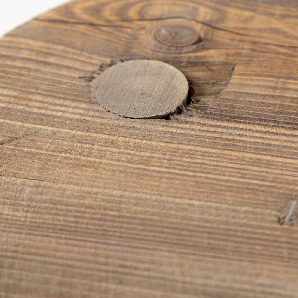 Schöner Leben Pflanzenhocker aus Holz mit Vintage Finish in Braun von Countryfield 25x25x25cm Begrenztes Angebot