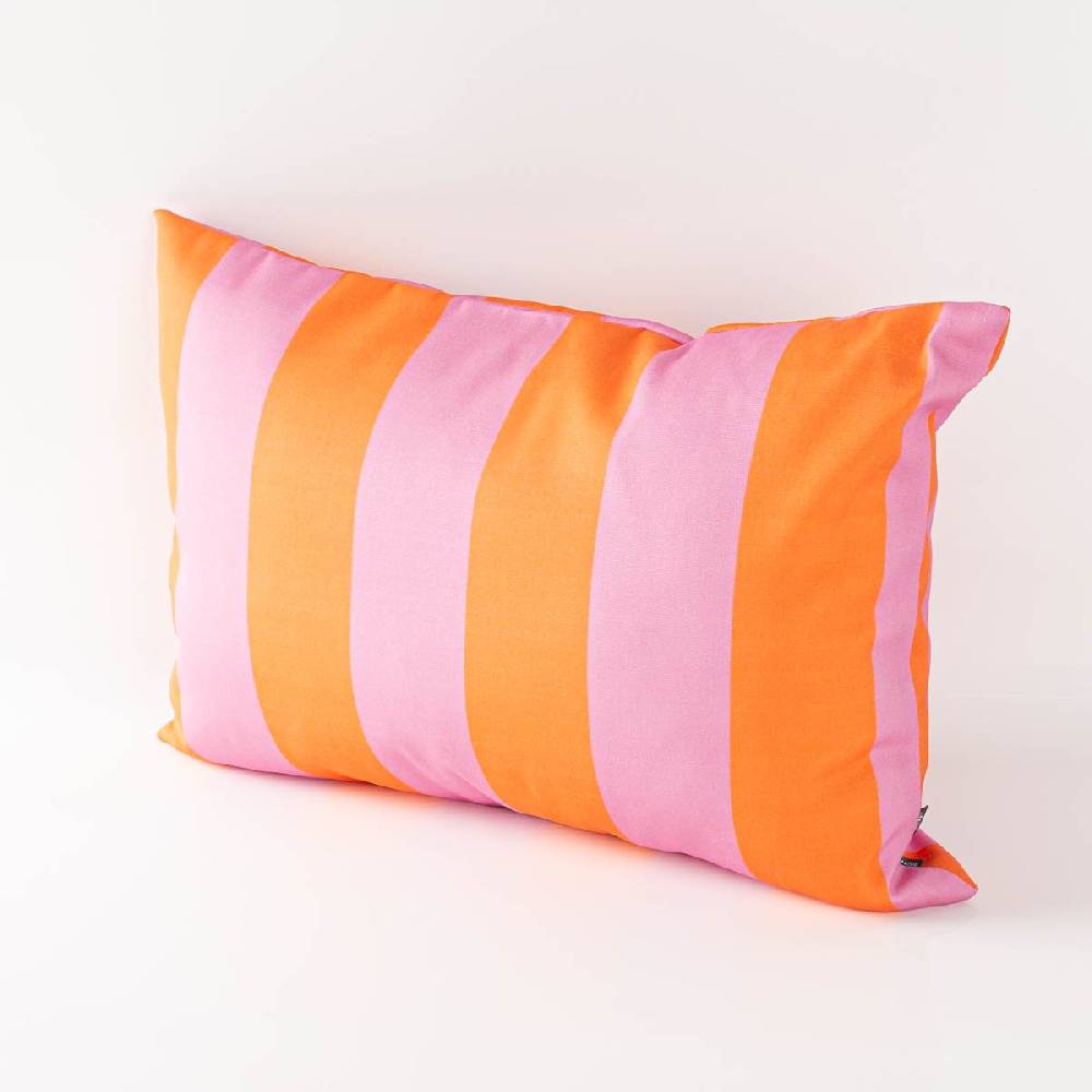 Schöner Leben Outdoor Kissen Hülle Digital Streifen pink orange in versch. Größen von SCHÖNER LEBEN Online Shopping