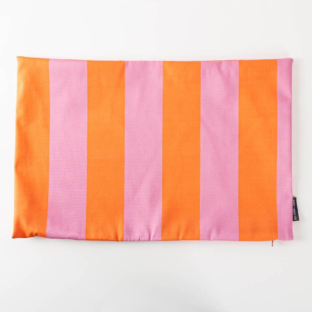 Schöner Leben Outdoor Kissen Hülle Digital Streifen pink orange in versch. Größen von SCHÖNER LEBEN Online Shopping