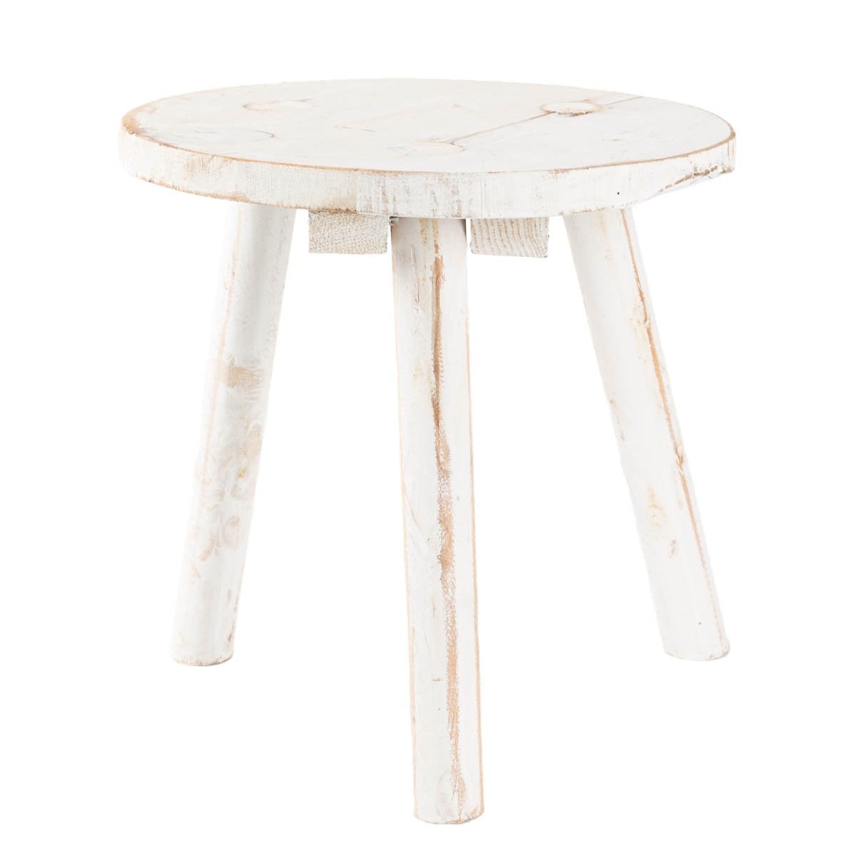 Schöner Leben Pflanzenhocker aus Holz mit Vintage Finish in Weiß von Countryfield 25x25x25cm Muttertagsangebot